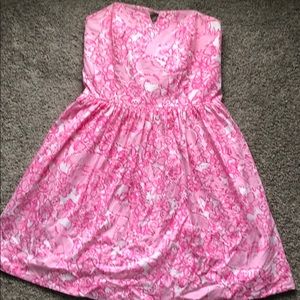 Lilly Pulitzer strapless dress size 8, fits like 6